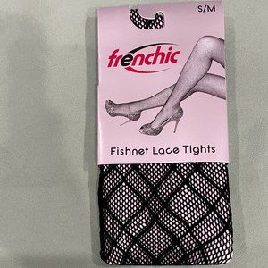 NWT Frenchic Fishnet Black Lace Tights S/M